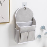 Organizzatore per parete con contenitori - contenitore di stoccaggio con chiodo da appendere - organizzatore per parete in tessuto - contenitore di stoccaggio impermeabile per porta armadio - (grigio)