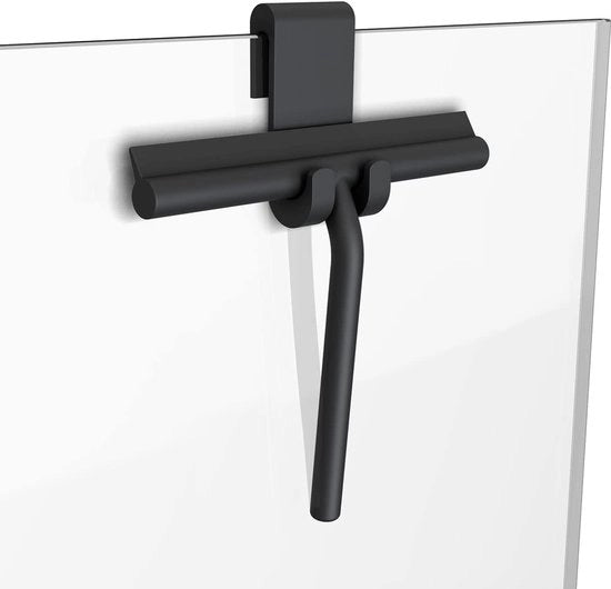 Douchewisser con grappino - Raamwisser in silicone - Douchewisser per porte vetrificate - Wisser per vetro bagno doccia - Raamwisser (21,3 cm, nero)