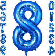 Balloon digitale XXL 101 cm Helio blu 40 pollici decorazione per compleanni feste e inaugurazioni - Numero 8