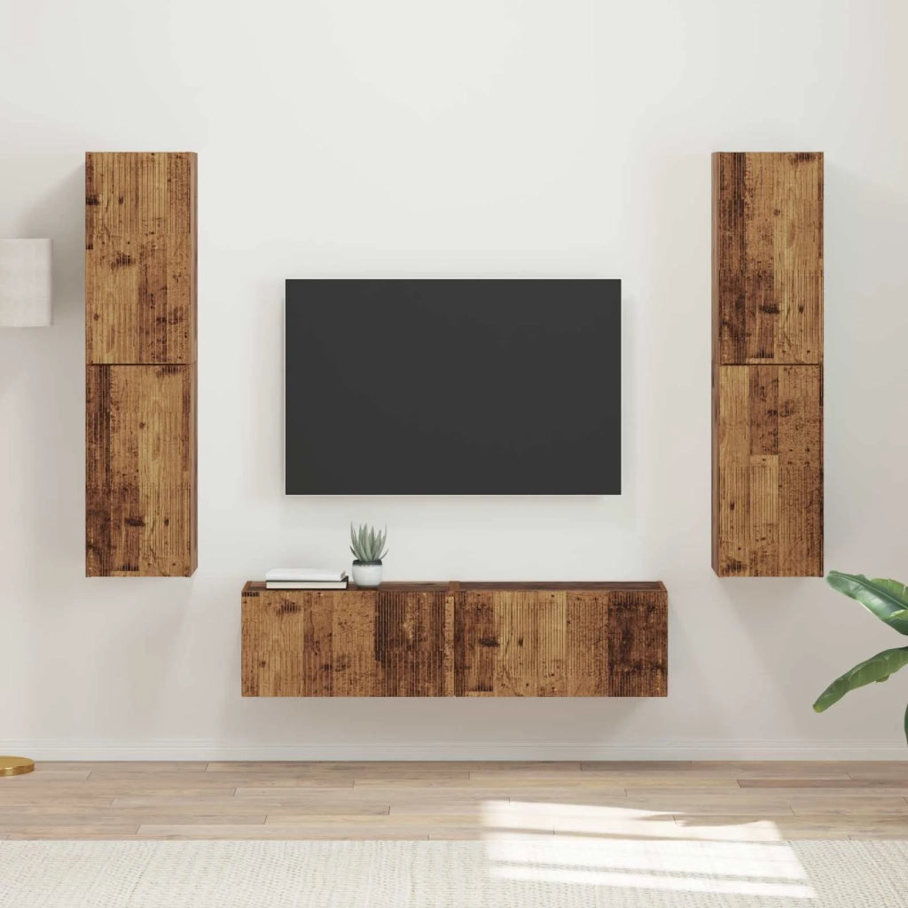 Set mobile TV 6 pcs Legno vecchio Legno multistrato