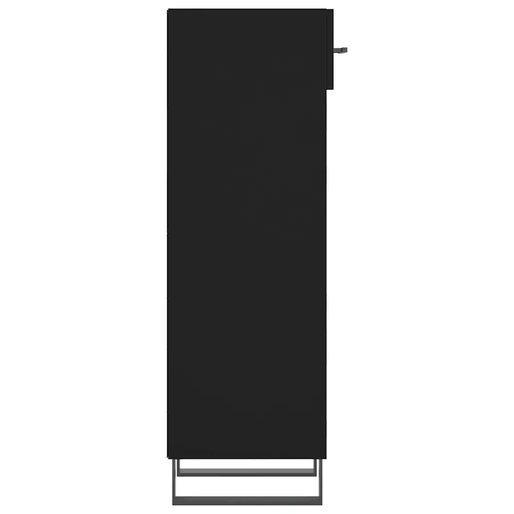 Scarpiera-Scaffale per scarpe Nera 30x35x105 cm in Legno Multistrato 643087