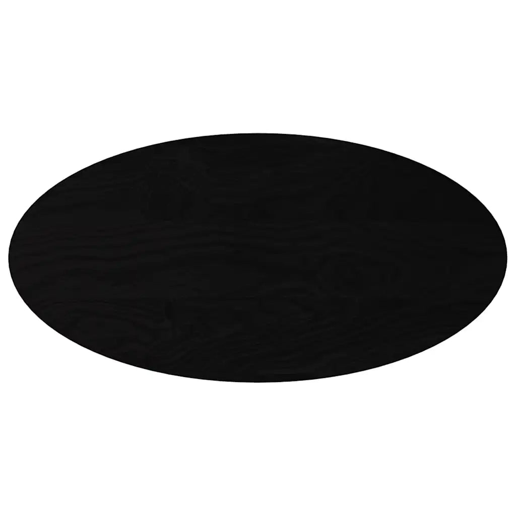 Piano Tavolo Marrone Scuro 100x50x2 cm in Rovere Massello Ovale 4009054