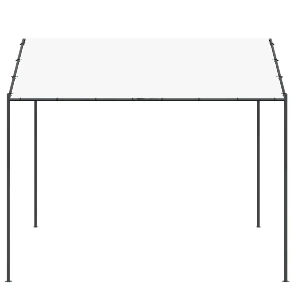 Gazebo 4 x 4 x 2,6 m Bianco Acciaio e Poliestere 180 gsm