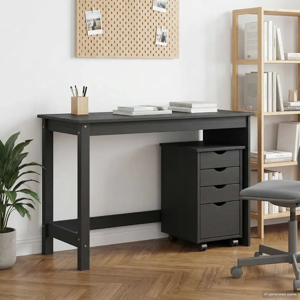 Set di Scrivania e Armadietto 2 pz Grigio 3438767