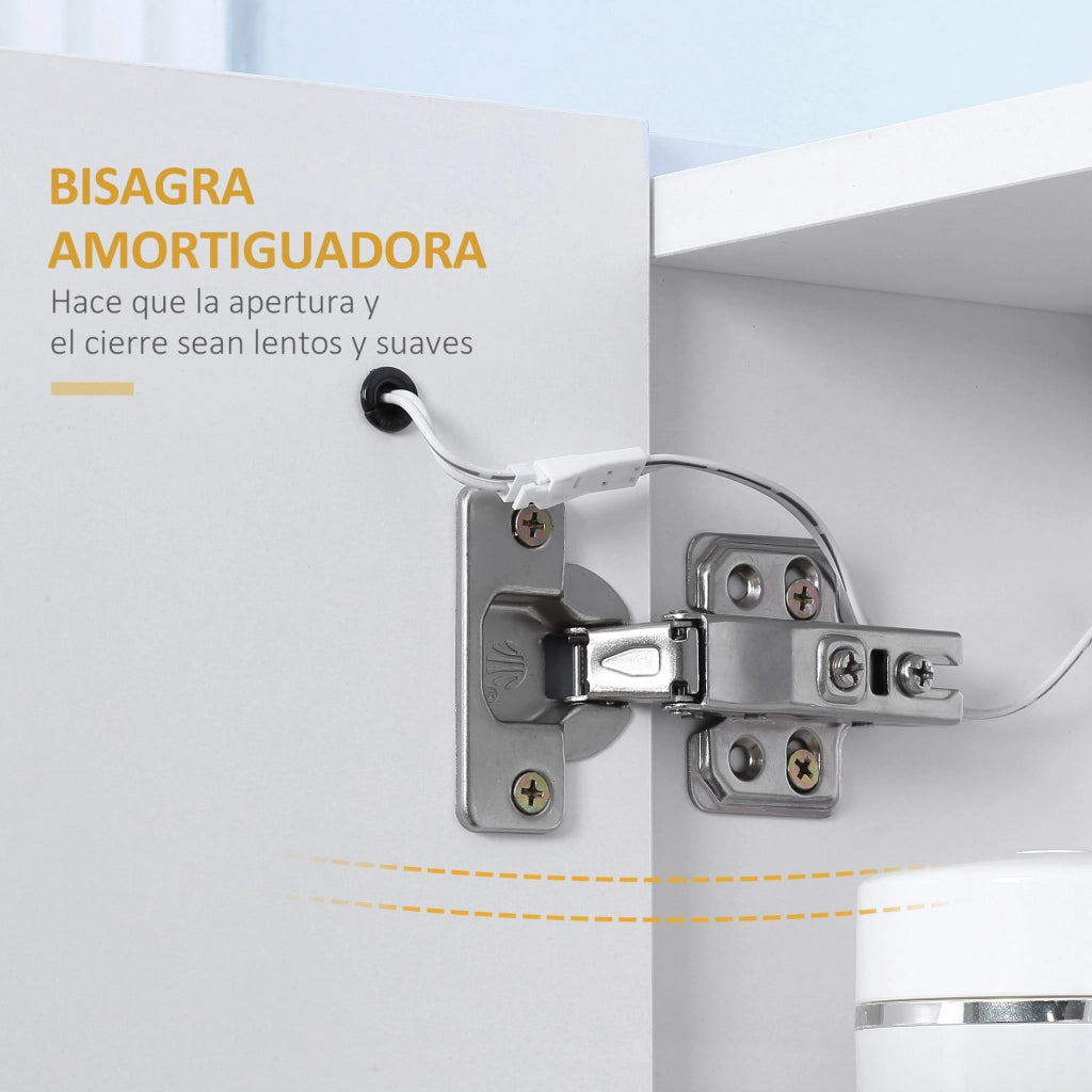 Specchio con Luce LED per Bagno ¨C zephmum ¨C Bianco 70x15x65cm