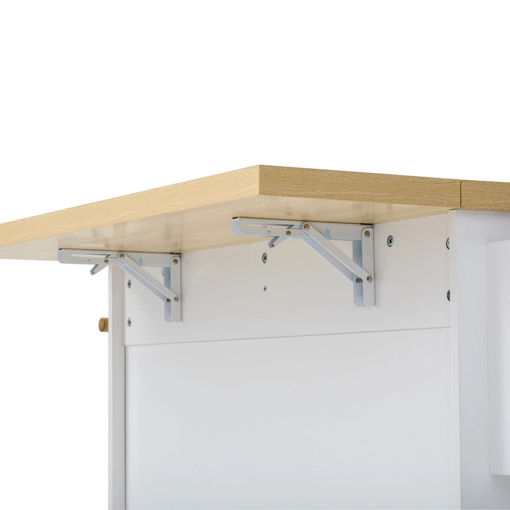 Isola da cucina mobile - Zephmum - Con tavolo estraibile, porta bottiglie e ruote
