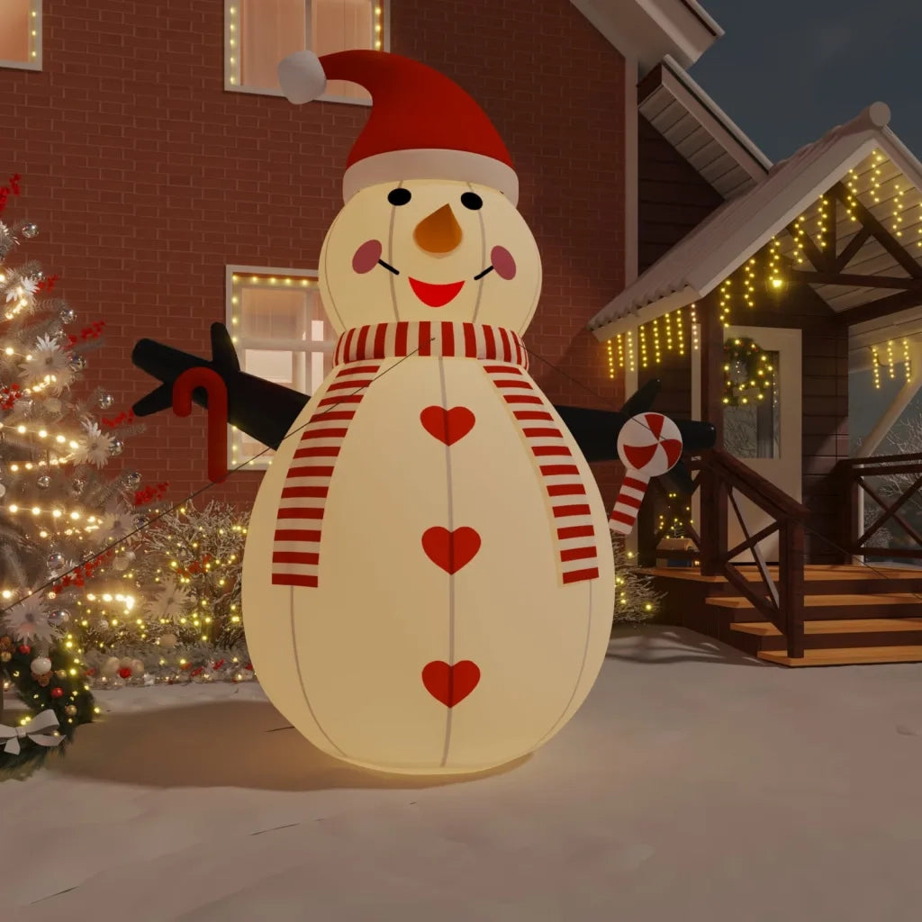 Pupazzo di Neve Gonfiabile con LED 460 cm 345381
