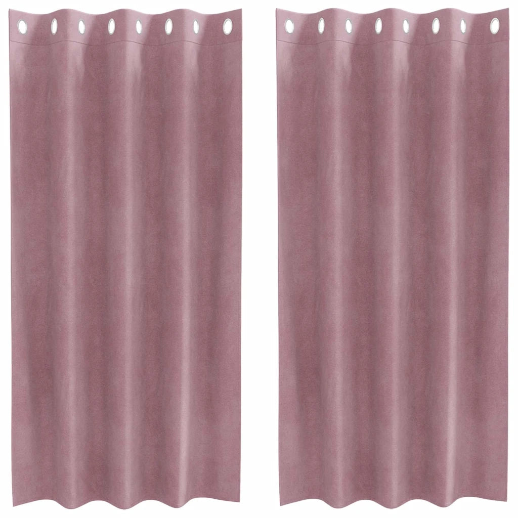 Tende Oscuranti | Tende Blackout 2 pz Rosa scuro 140 x 175 cm Velluto