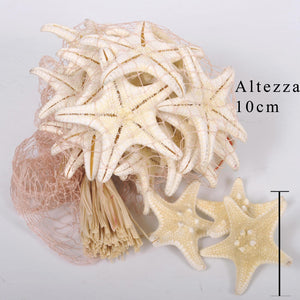 Set 60 Stelle Bianche in Rete H 7 cm