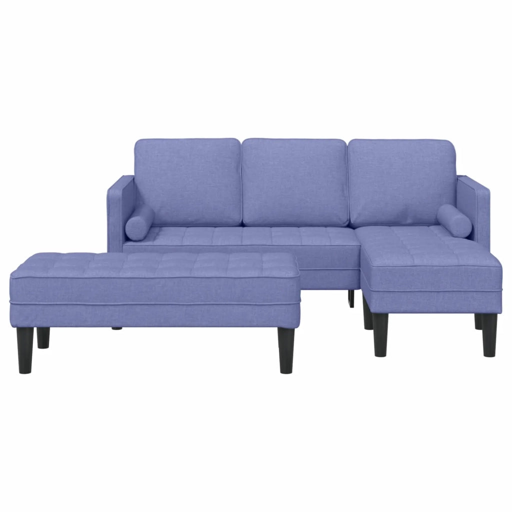 Set di divani con cuscino 2 pcs Blu jeans Poliestere 3329262