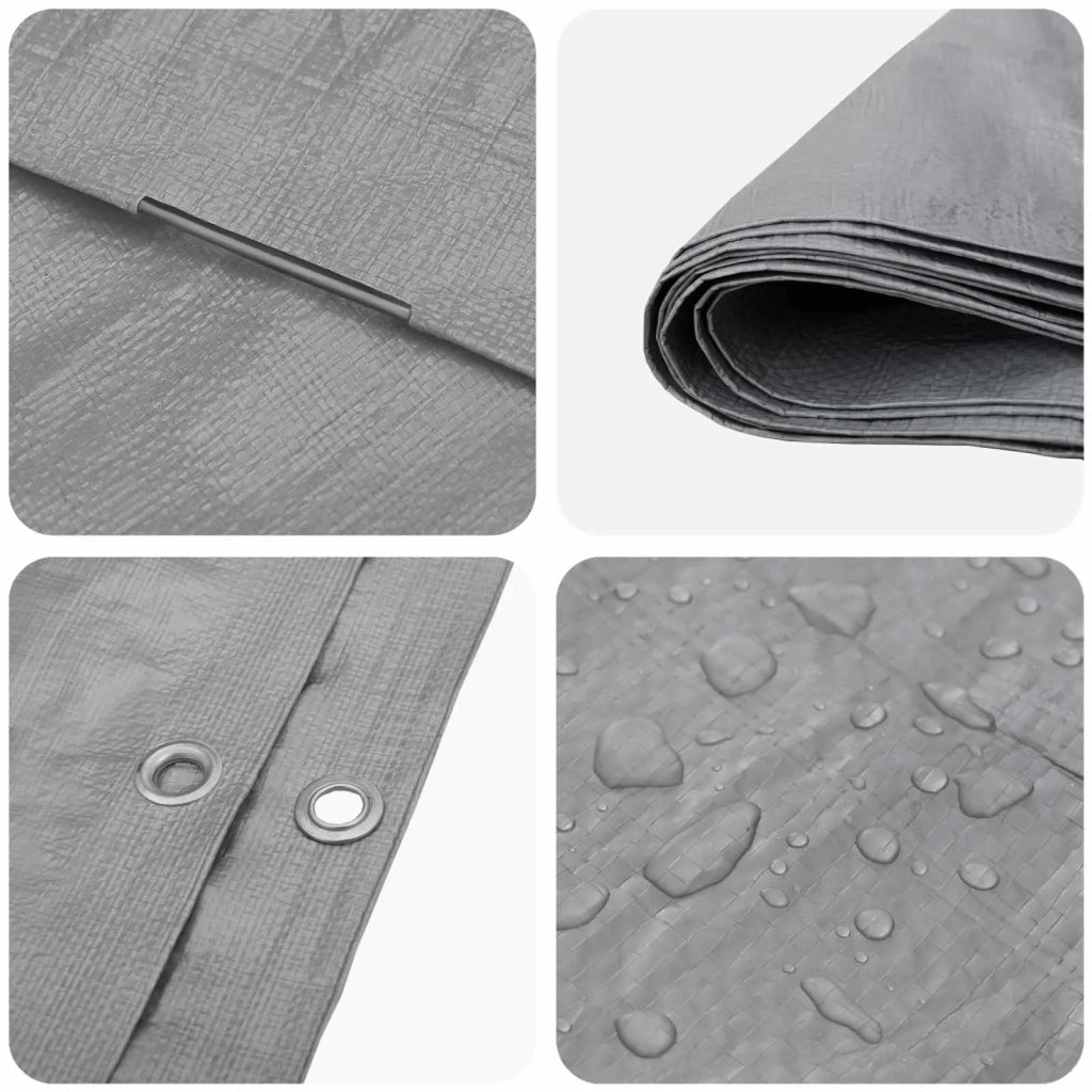 Telo con Occhielli Grigio Chiaro 6 x 10 m 90 gsm PE 42039298