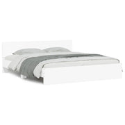 Letto matrimoniale | Letto per adulti | Giroletto con Testiera Bianco 160x200 cm