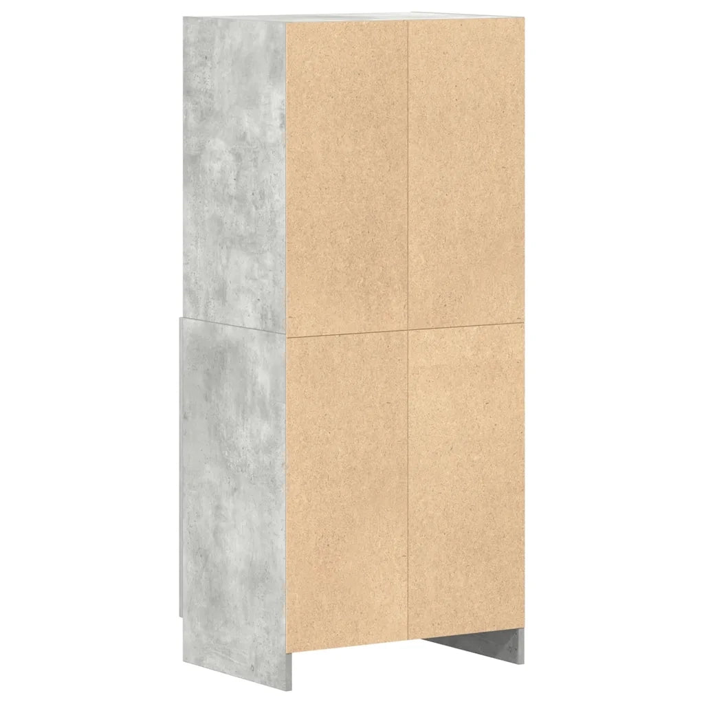 Mobile da cucina-Armadio da cucina Grigio Cemento 57x41,5x131,5 cm in Truciolato