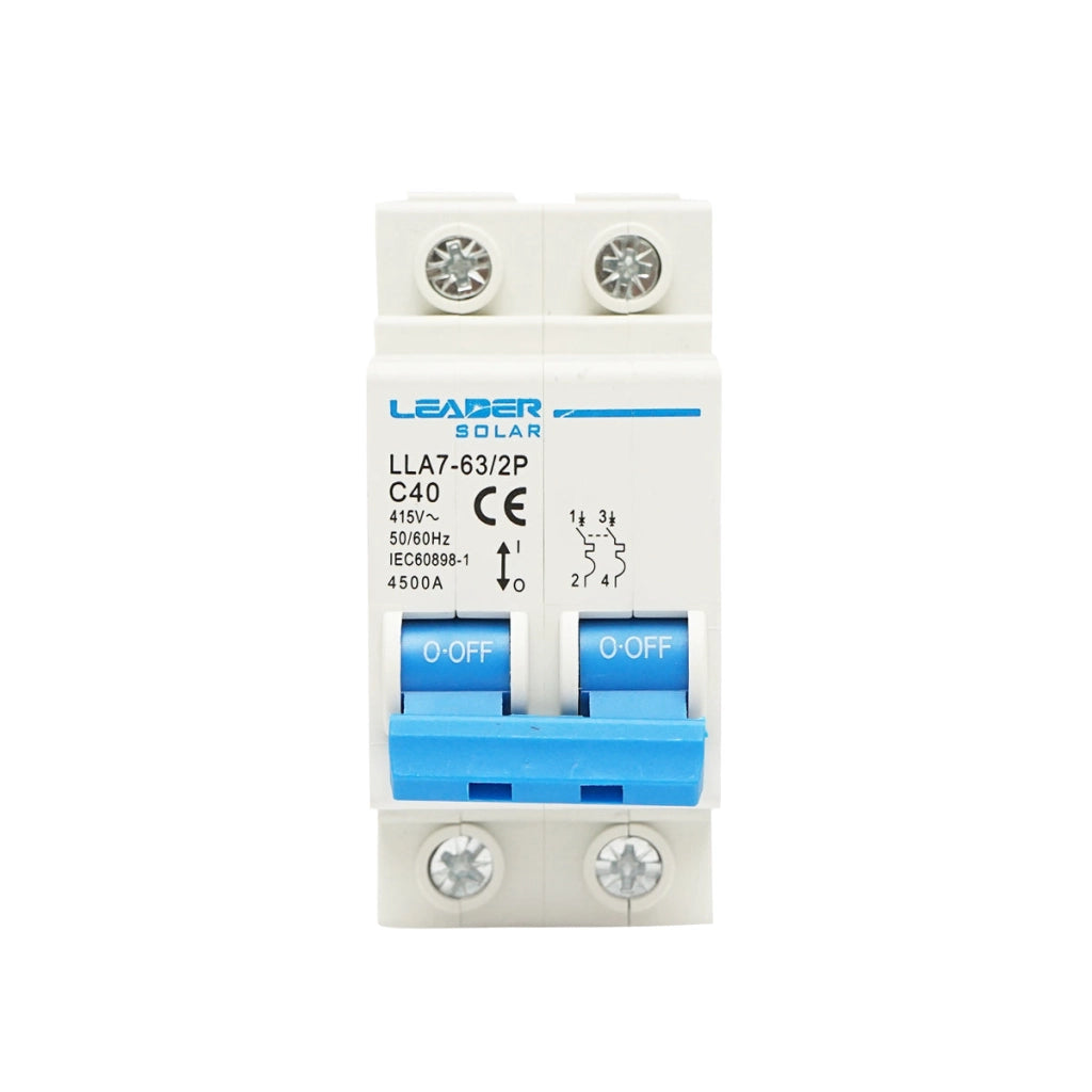 Interruttore automatico tipo 2P-40A-415VAC Leader