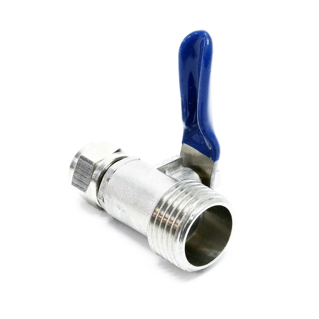 Valvola a sfera diametro 10 mm raccordo Jaco 20 mm (1/2") filettatura maschio oi 16_0001777