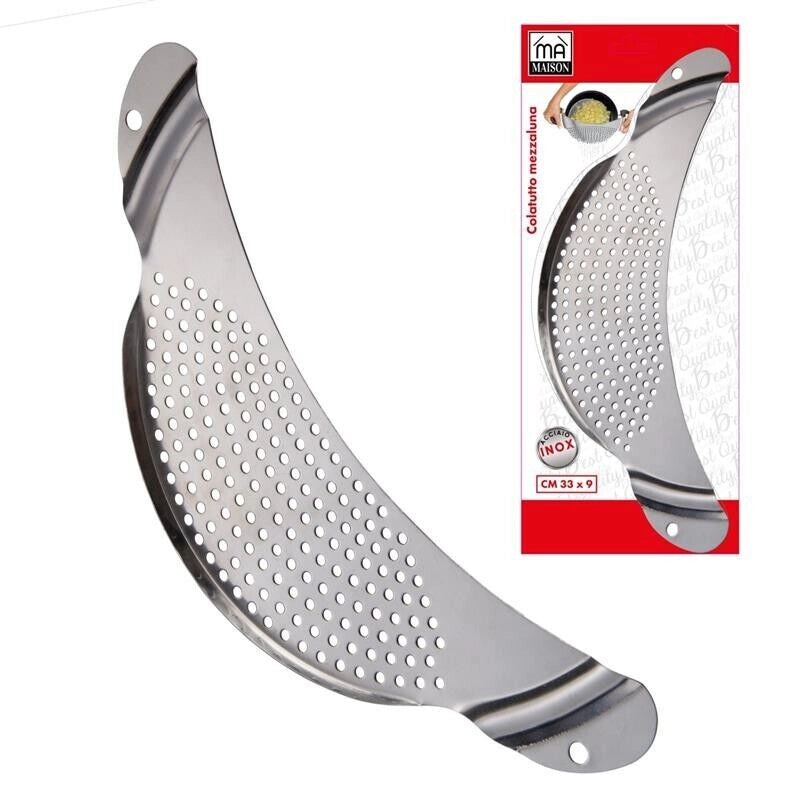 MAURY'S  COLATUTTO A MEZZALUNA ACCIAIO INOX 33X9 CM