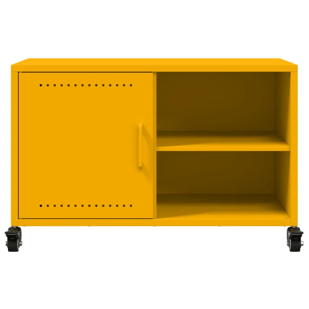 Mobile TV Giallo Senape 68x39x43,5 cm in Acciaio 846671