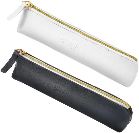 Due Portatili Cosmetici Compatti - 2 Pezzi - Portatili Toilette - Pelle PU Idrorepellente - Organizzatore di Lusso - Compatti e Leggeri