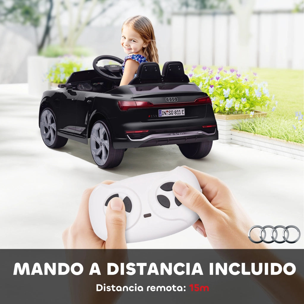 Auto Elettrica per Bambini Audi Q8 e-tron Sportback ¨C Zephmum ¨C Nero, Telecomando, Luci, Suono