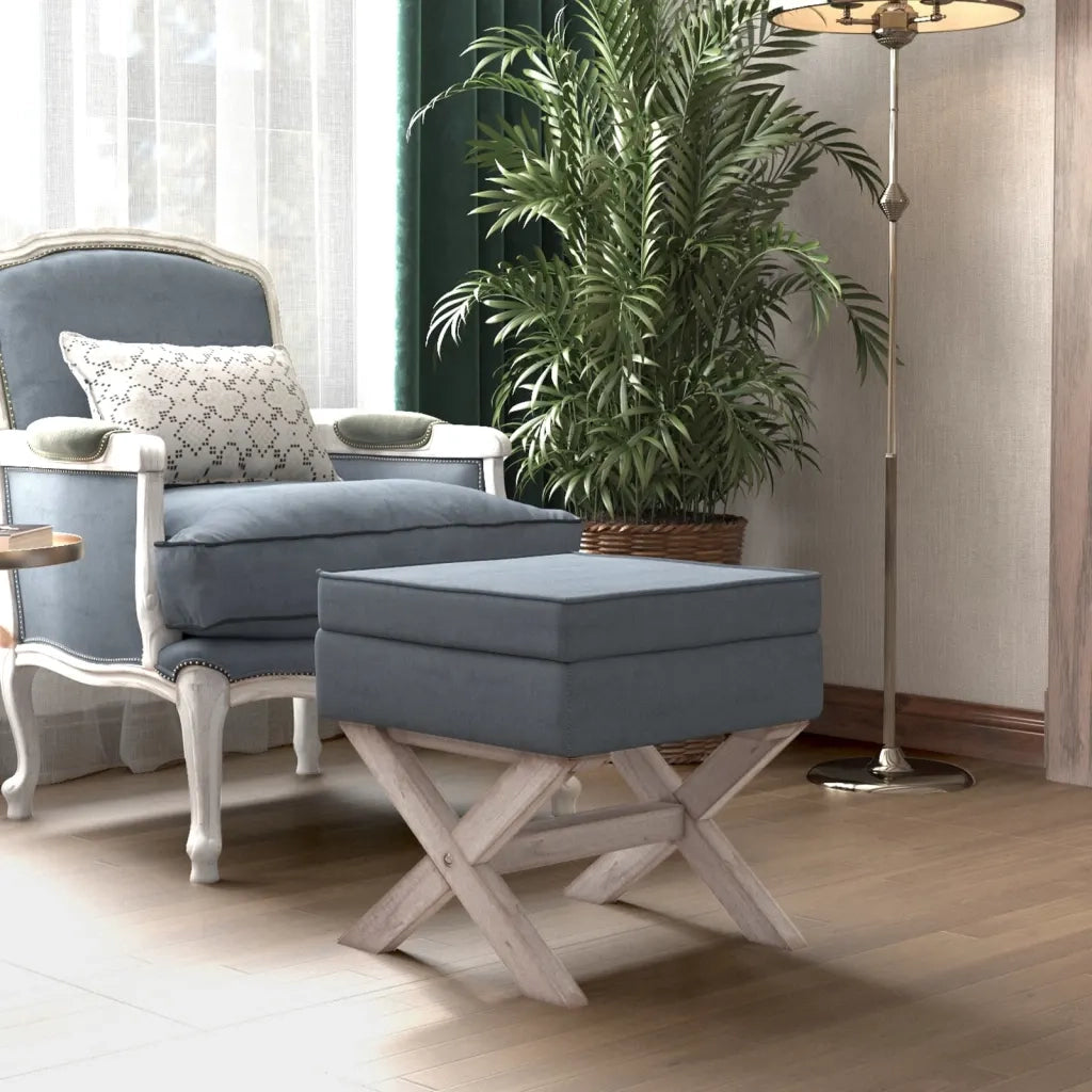 Sgabello Portaoggetti Grigio Scuro 45x45x49 cm in Velluto 344519