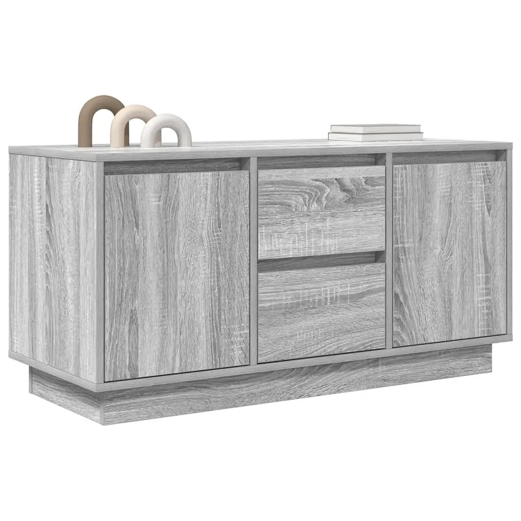 Mobile Porta TV con Luci LED Grigio Sonoma 100x41x50 cm