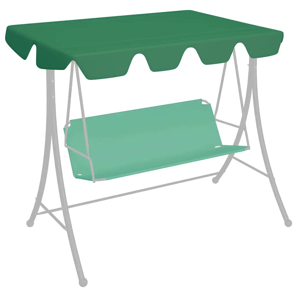 Baldacchino per Dondolo Giardino Verde 150/130x105/70 cm CFW8492963