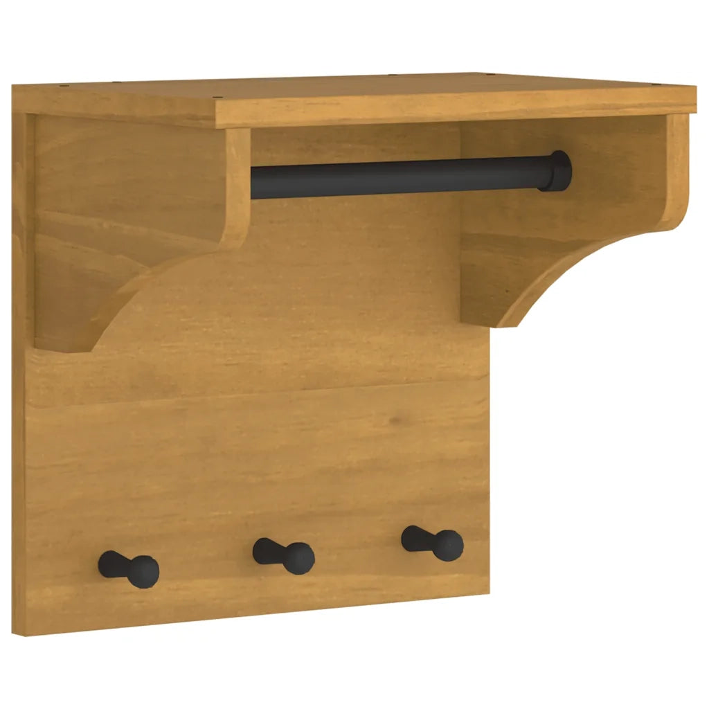 Appendiabiti da Parete SANDNES 43x30x42 cm in Legno di Pino CFW7128768