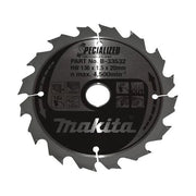 Makita B-33532 Lama circolare per legno 136 mm 16 denti foro 20 mm forma dente ATAF colore Nero