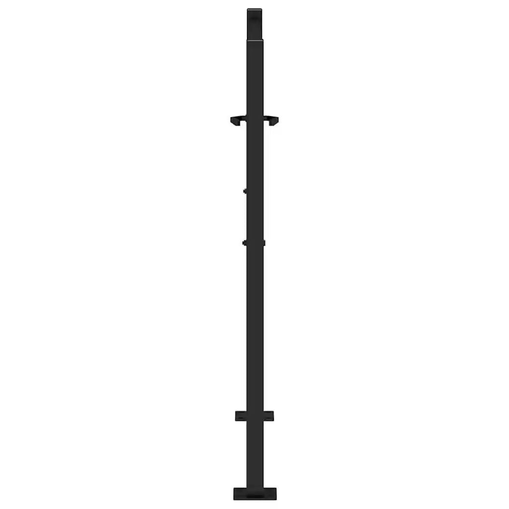 Cancello da giardino nero 100x100 cm in acciaio design ondulato CFW8720043