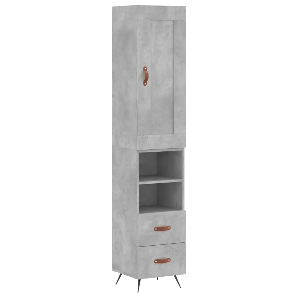 Credenza Grigio Cemento 34,5x34x180 cm in Legno Multistrato 3200237