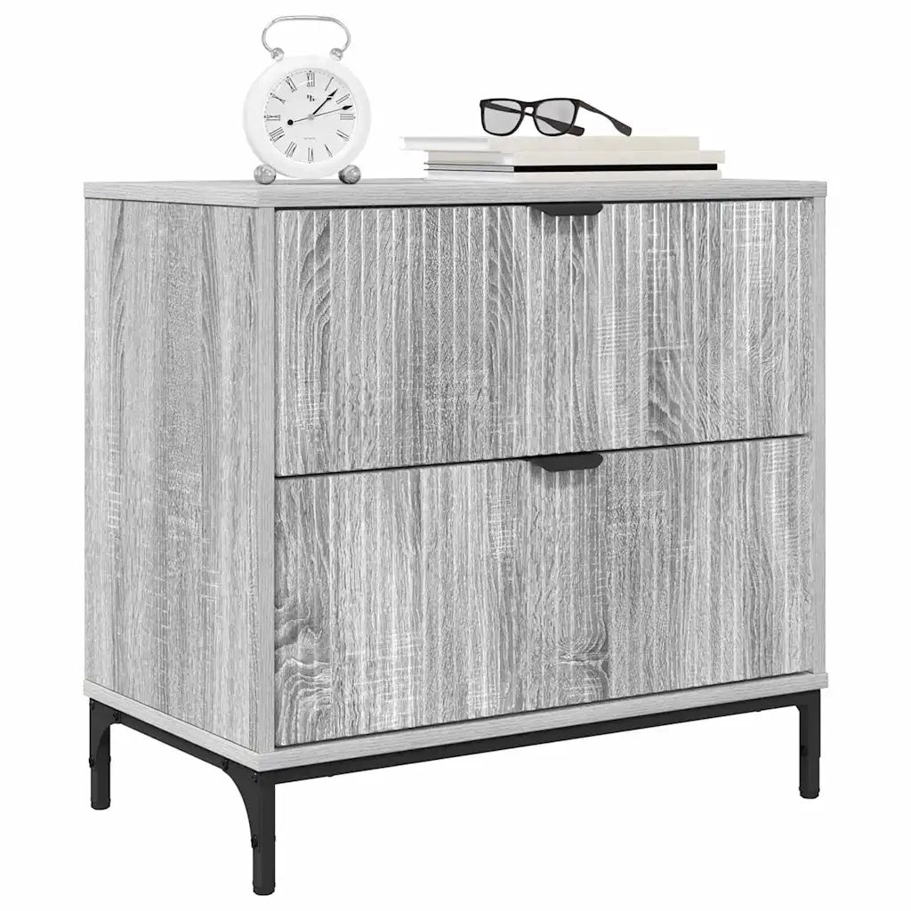 Comodino | Armadio da Notte | Mobiletto da notte Grigio sonoma 63.5 x 36 x 61 cm Legno multistrato