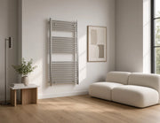 Scaldasalviette termoarredo 180x55 cm (int.50) cromato da bagno tubi dritti ROY