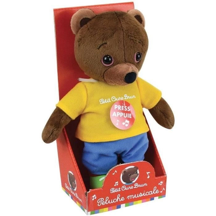 Peluche musicale MARRONE PICCOLO ORSO - 22 cm