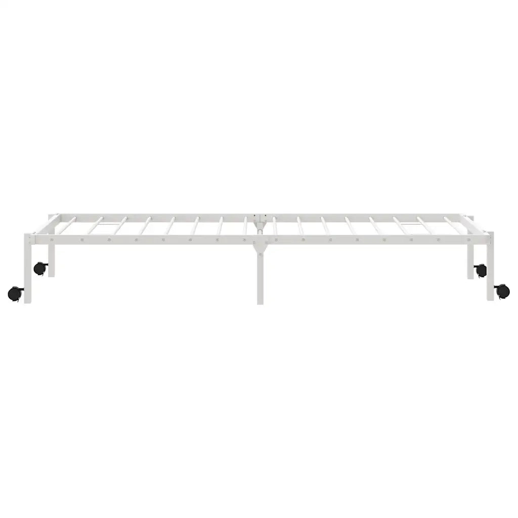 Giroletto senza Materasso Pieghevole-Struttura Letto Bianco 100x200 cm Acciaio