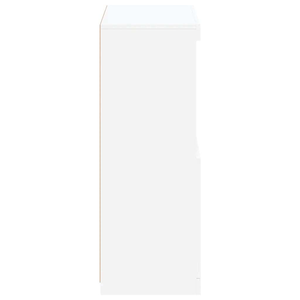 Armadietto con Luci LED Bianco in Legno Multistrato 836623