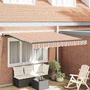 Tenda retrattile-Tenda parasole per balcone Multicolore 300 x 250 cm Poliestere e Acciaio 391606