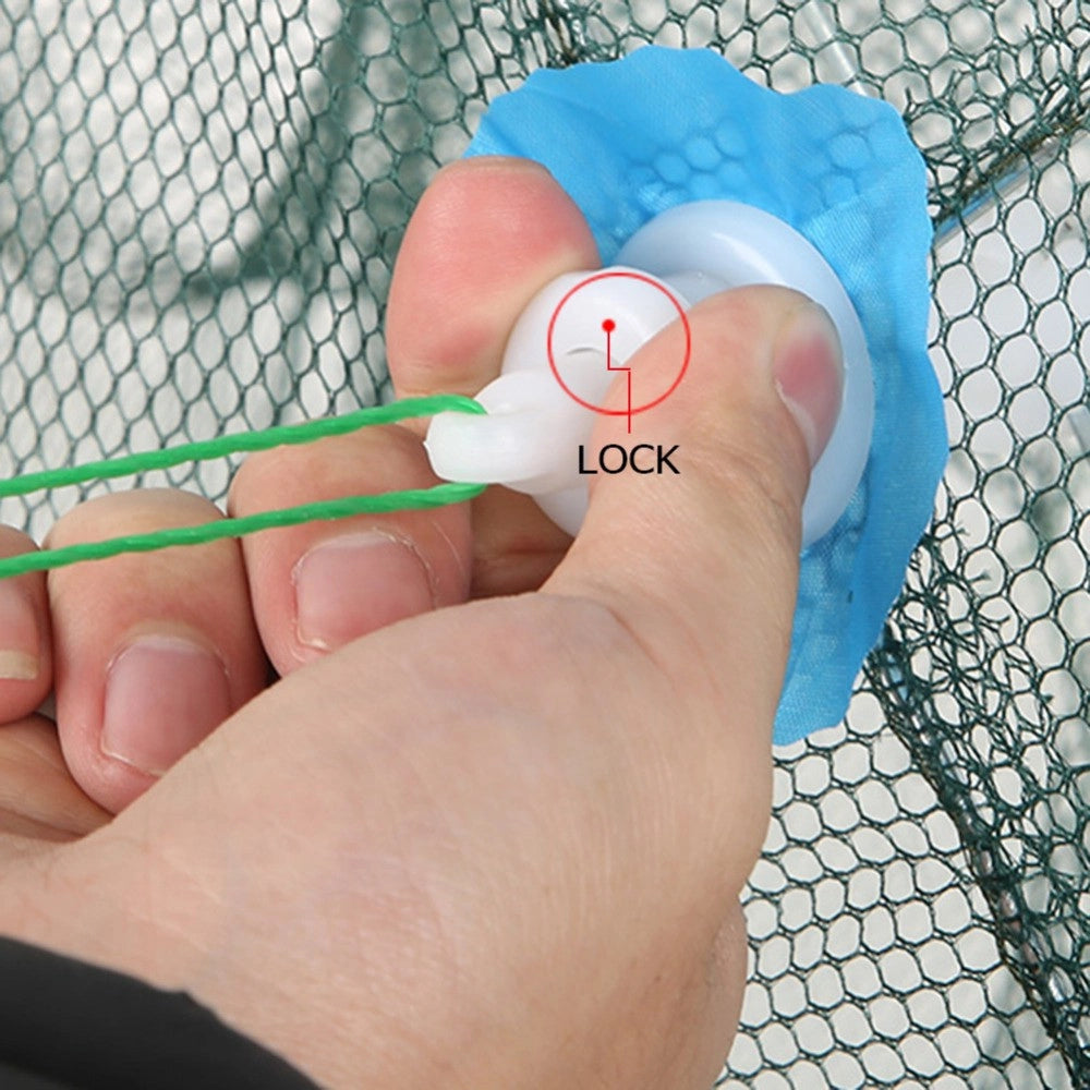 Trade Shop - Rete Da Pesca Pieghevole 8 Fori Nassa Trappola Pesci Granchi Gambero Ad Inganno -