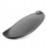 Tagliere da cucina in plastica KADAX con scolapiatti e manico, nero, 38x25 cm