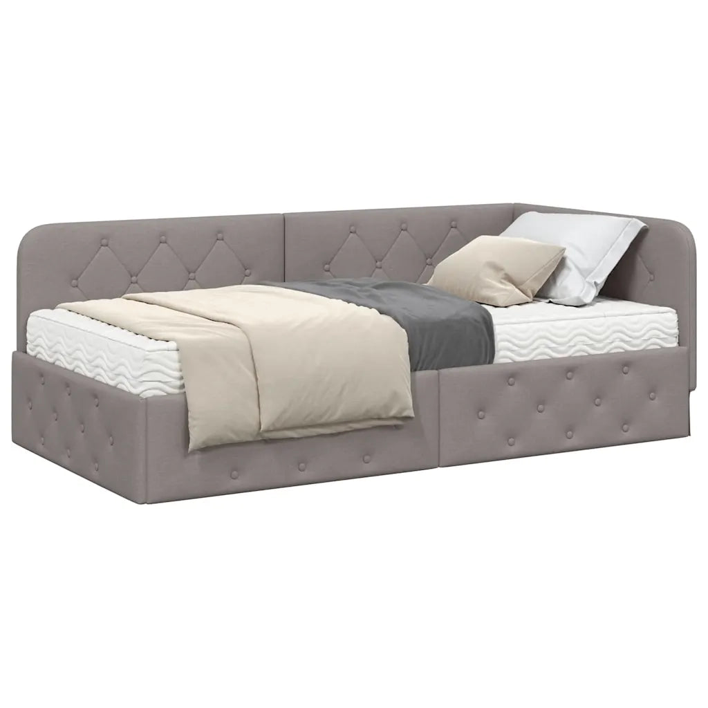 Cornice del letto ad angolo Talpa 90 x 190 cm Tessuto