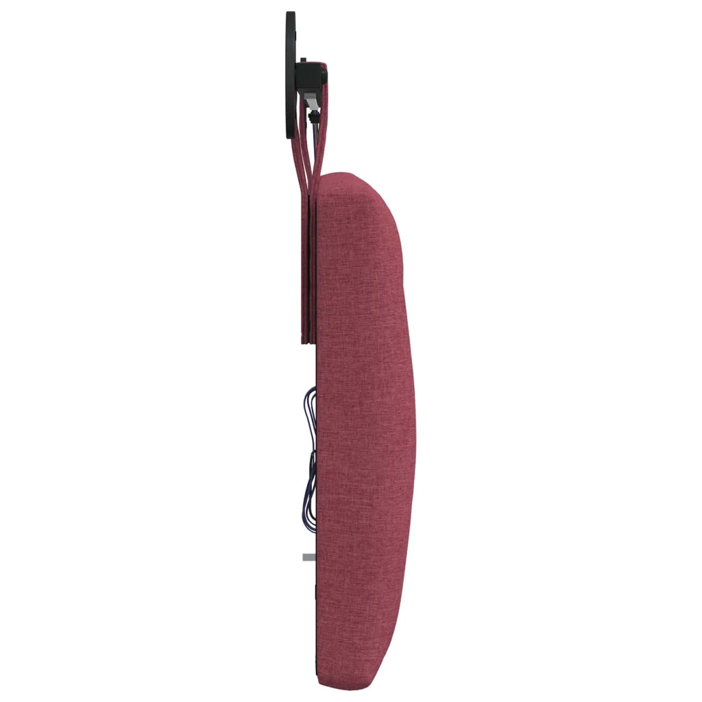 Testiera sospesa Con luce LED Rosso Vino Tessuto