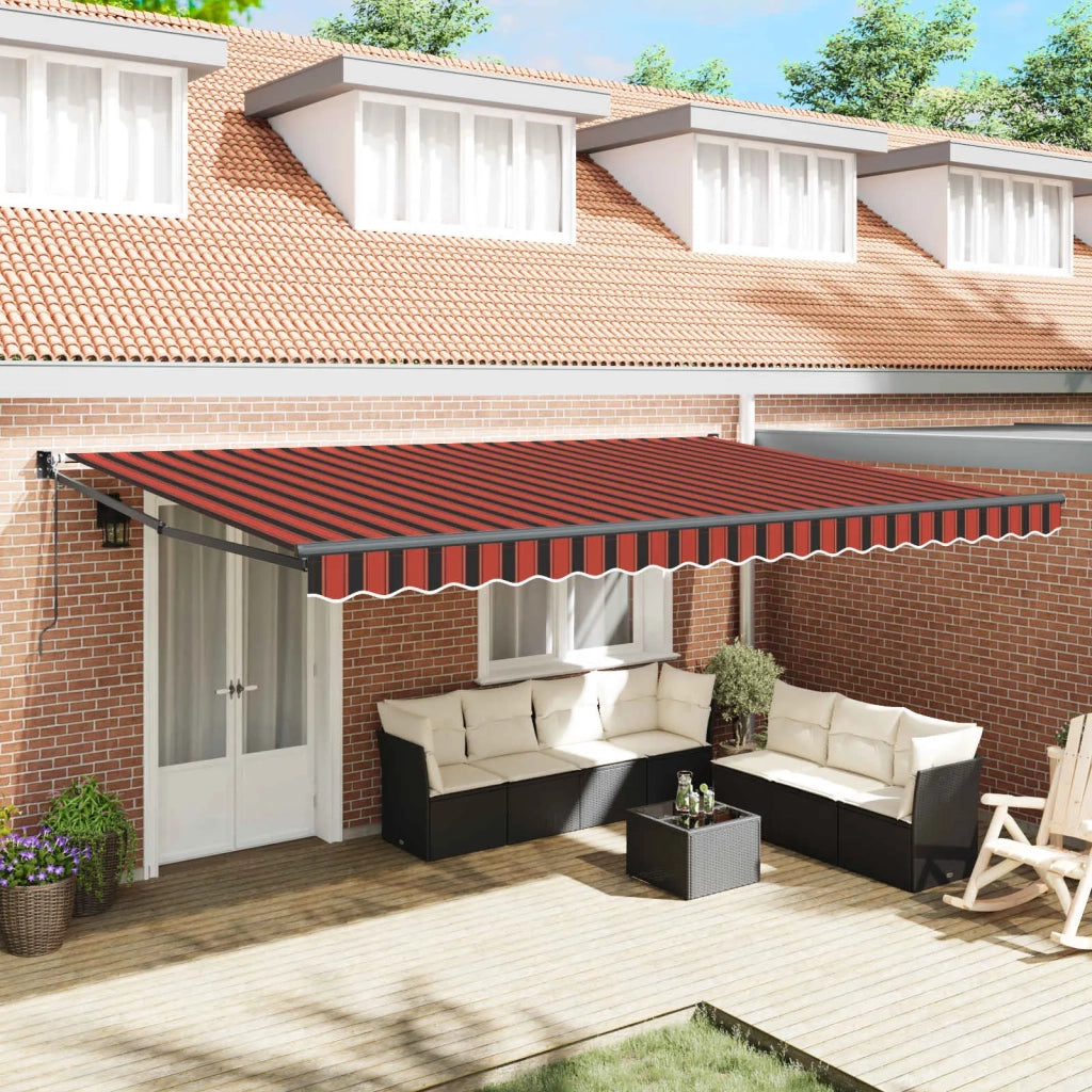 Tenda da Sole Arancione e Marrone 500 x 300 x 165 cm 3331230