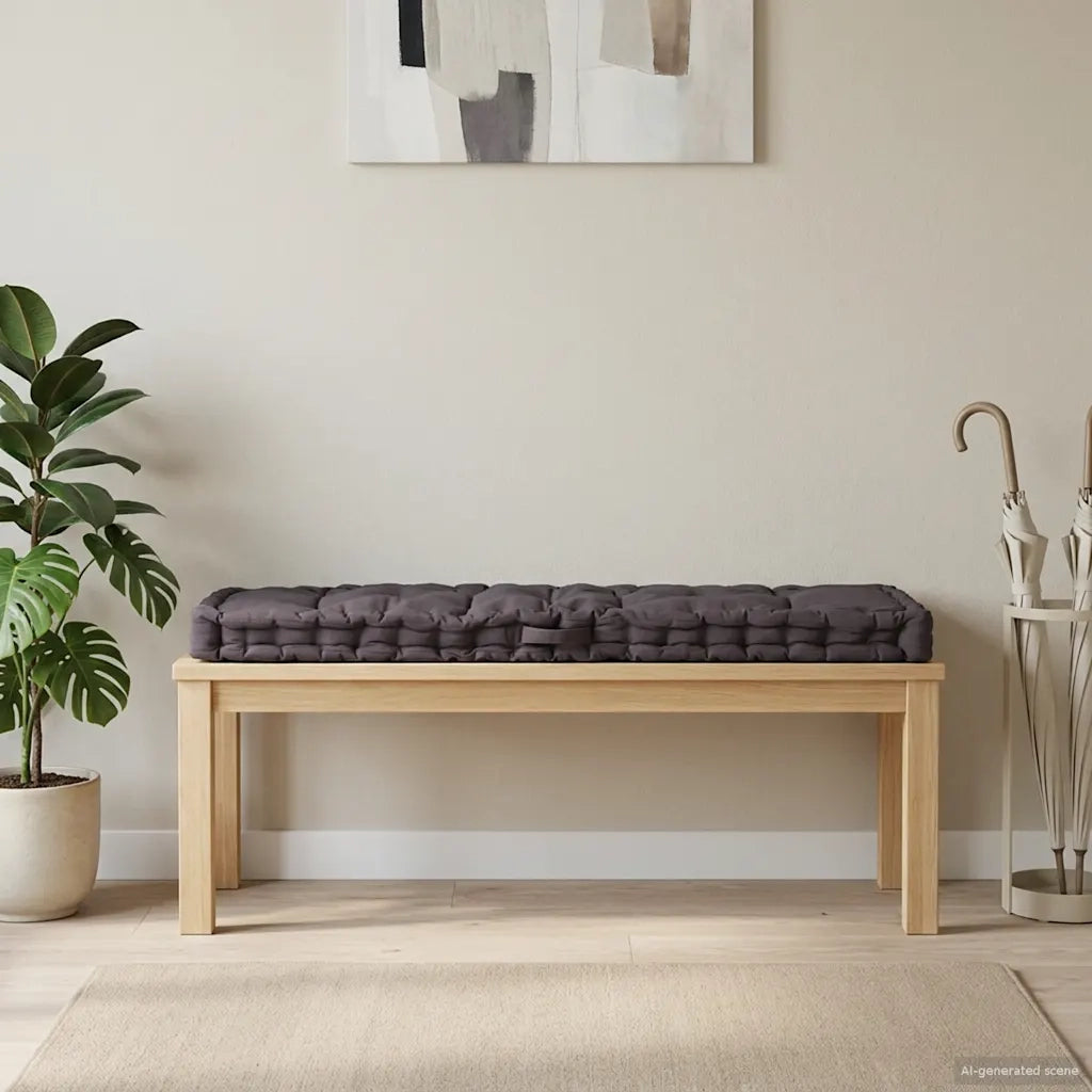 Cuscino per Pallet e Pavimento in Cotone 120x40x7 cm Antracite 48675