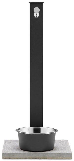 Fontana a Colonna Rubinetto Temporizzato con Base e Vaschetta Abbeveratoio Belfer 42/REX-P Antracite