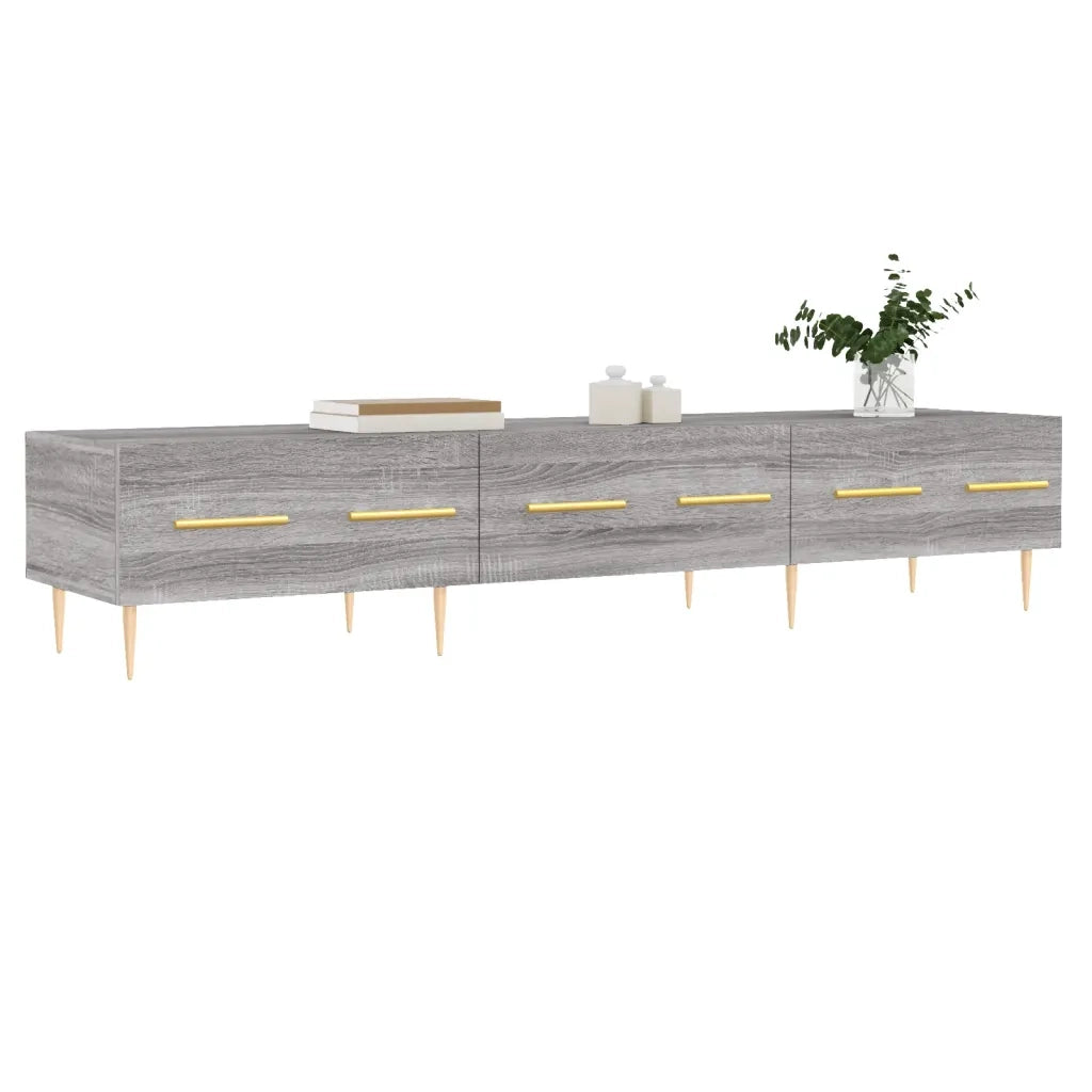 Mobile Porta TV Grigio Sonoma 150x36x30 cm in Legno Multistrato