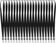 Corda per chiavi da 20 pezzi - Nero - Polyester - Clip metallica regolabile - Leggero - Materiale duraturo - Lanyard