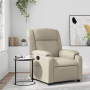 Divano Sedia-Poltrona Reclinabile Crema in Similpelle 304906