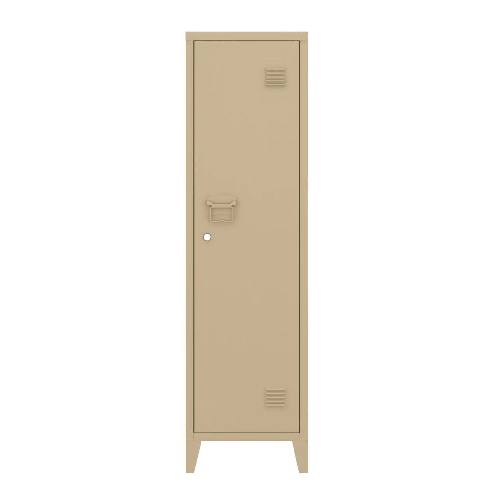 Mobiletto/scaffale in metallo con serratura 137 x 38 x 38 cm marrone 03_0008946