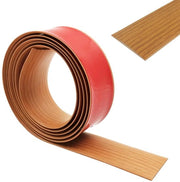 Profilo di transizione autofissante, 1,5m x 5cm strisce di transizione per pavimenti, copertura pavimentale, piastrelle PVC, strisce di transizione autofissanti in vinile per pavimenti in legno, sfumatura di legno gialla.