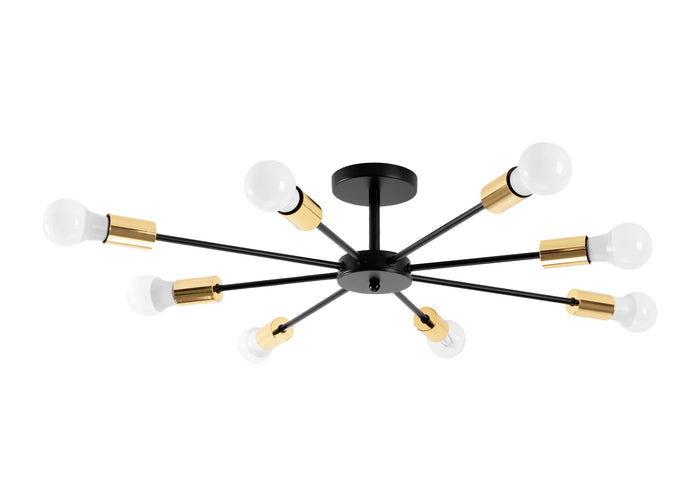 Lampada Ragno 8 Black Gold APP502-8C