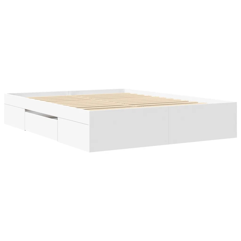 Giroletto senza Materasso Bianco 160x200cm in Legno Multistrato